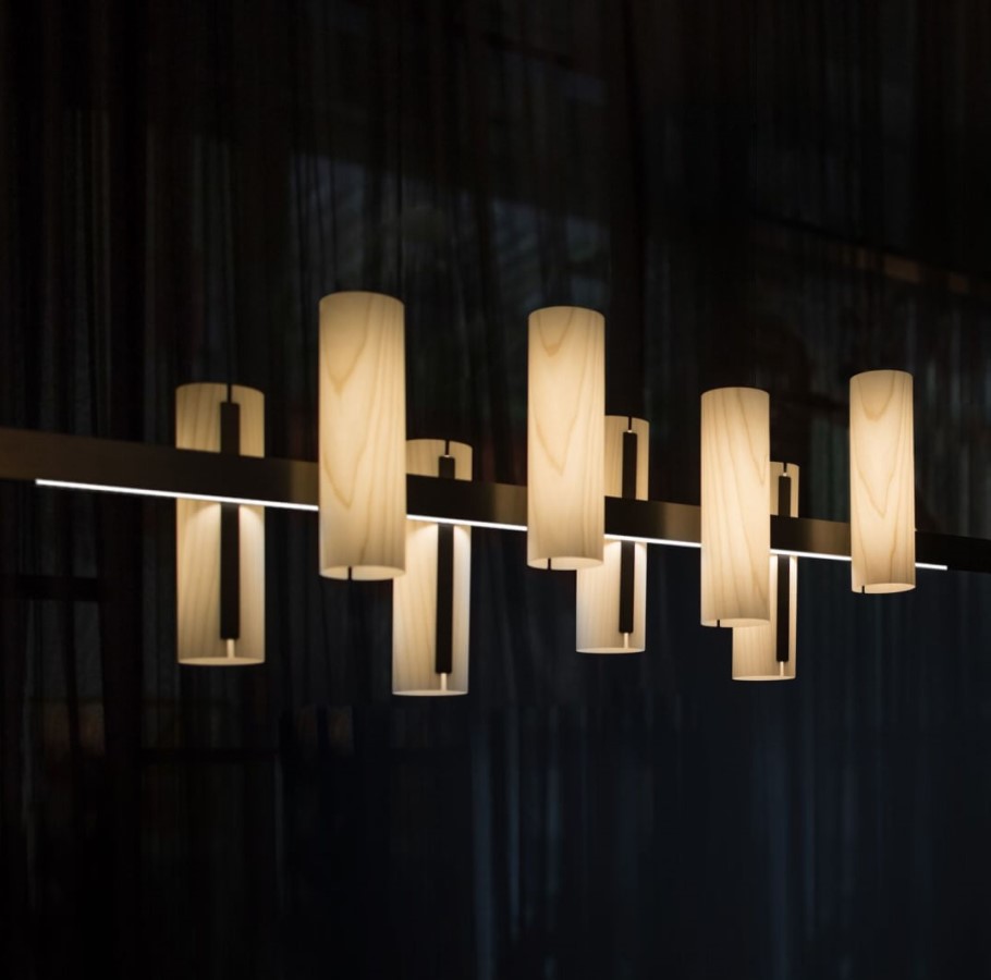 Black Note Keys Suspension Lamp