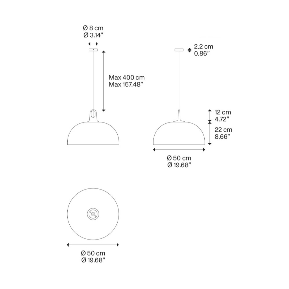 Jim Dome Suspension Lamp