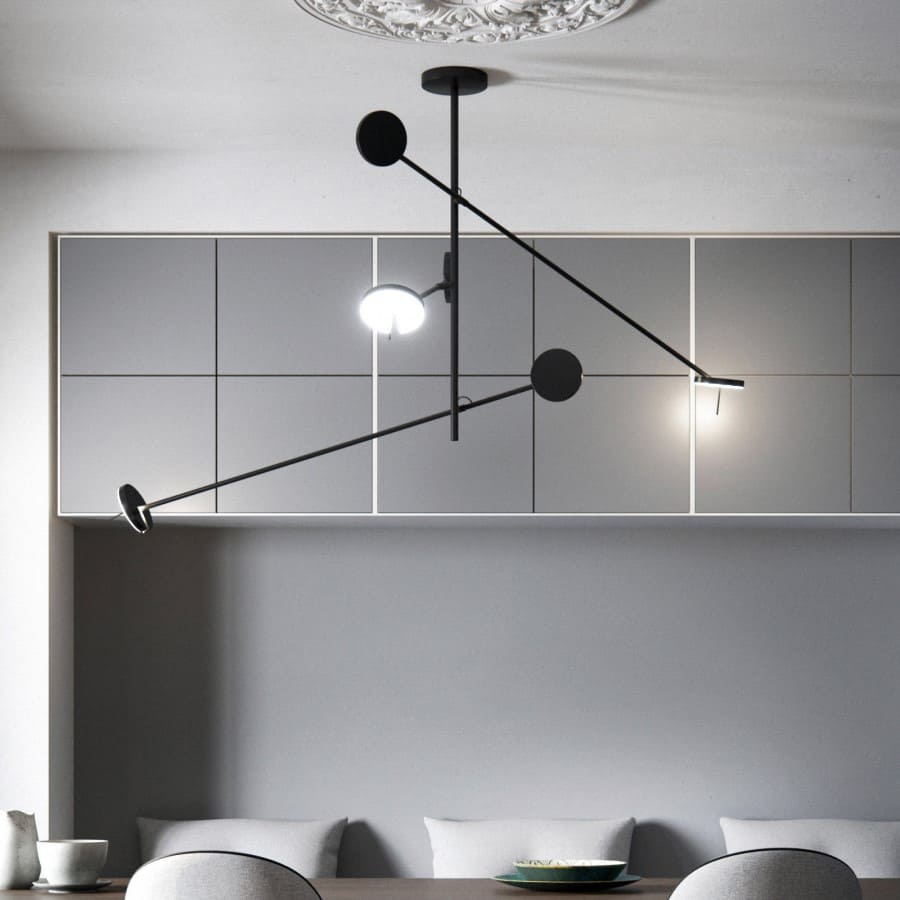 Invisible Triplex Suspension Lamp