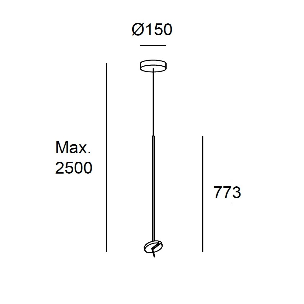 Invisible Single Suspension Lamp