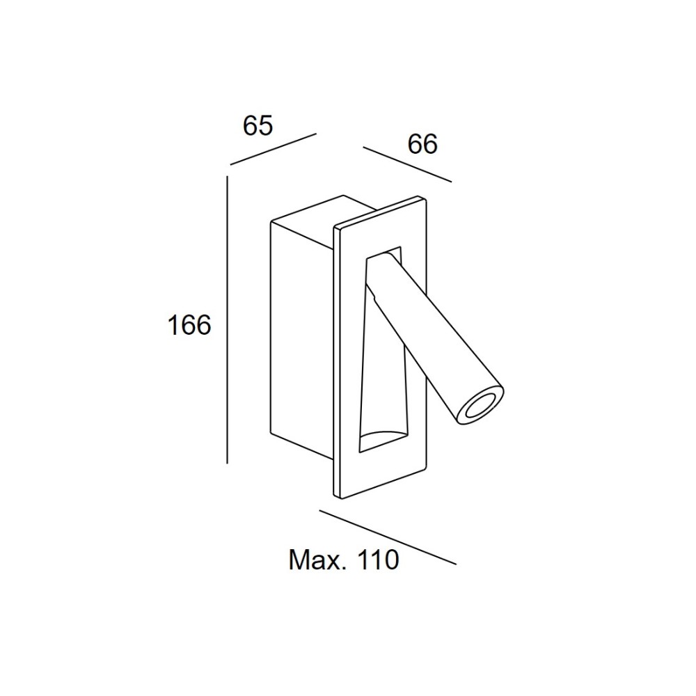 Gamma Recessed Wall Light