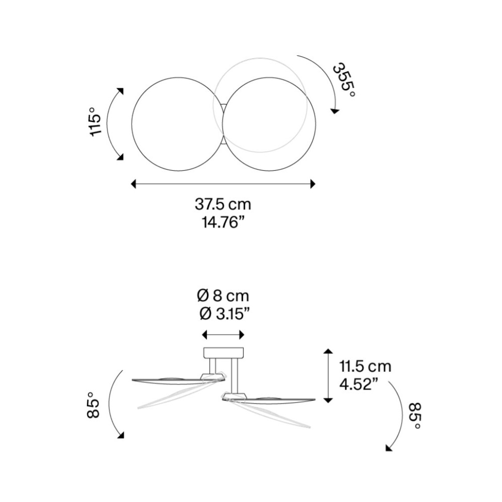 Puzzle Double Round Wall and Ceiling Light