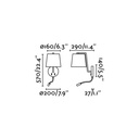 BERNI WHITE WALL LAMP WITH LED READER 1 X E27 20W 