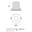 Bip Recessed Ceiling Light