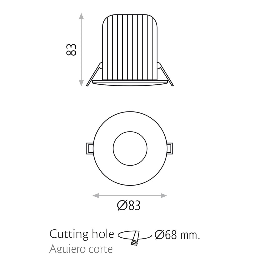Bip Recessed Ceiling Light