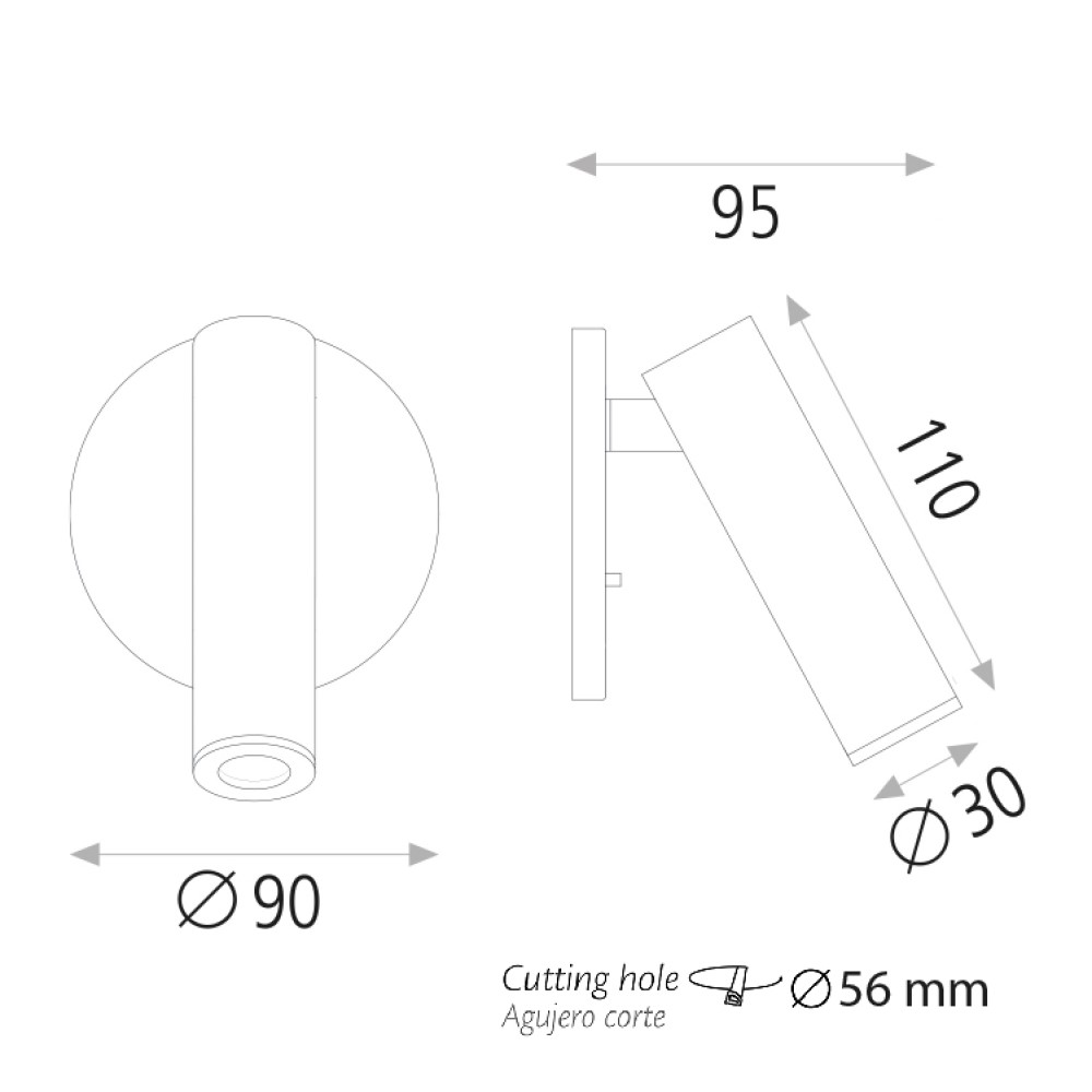 Atria Recessed Wall Light