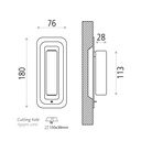Boheme Recessed Wall Light with switch