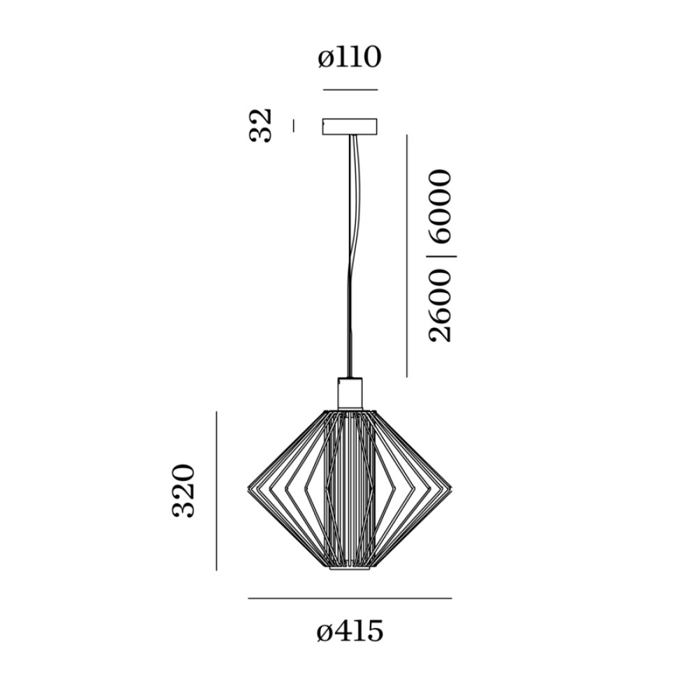 Wiro 1.0 Diamond Suspension Lamp