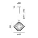 Wiro 1.1 Diamond Suspension Lamp