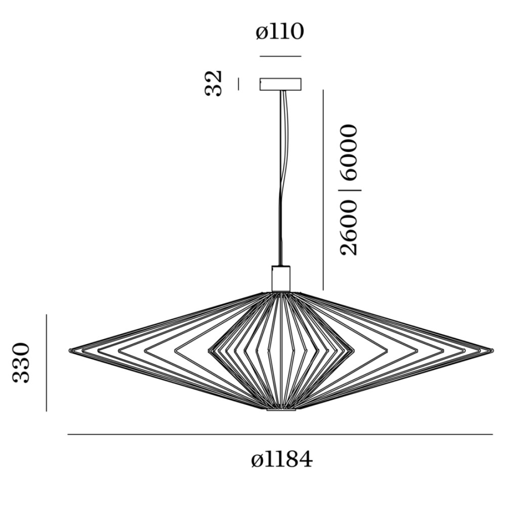 Wiro 3.0 Diamond Suspension Lamp