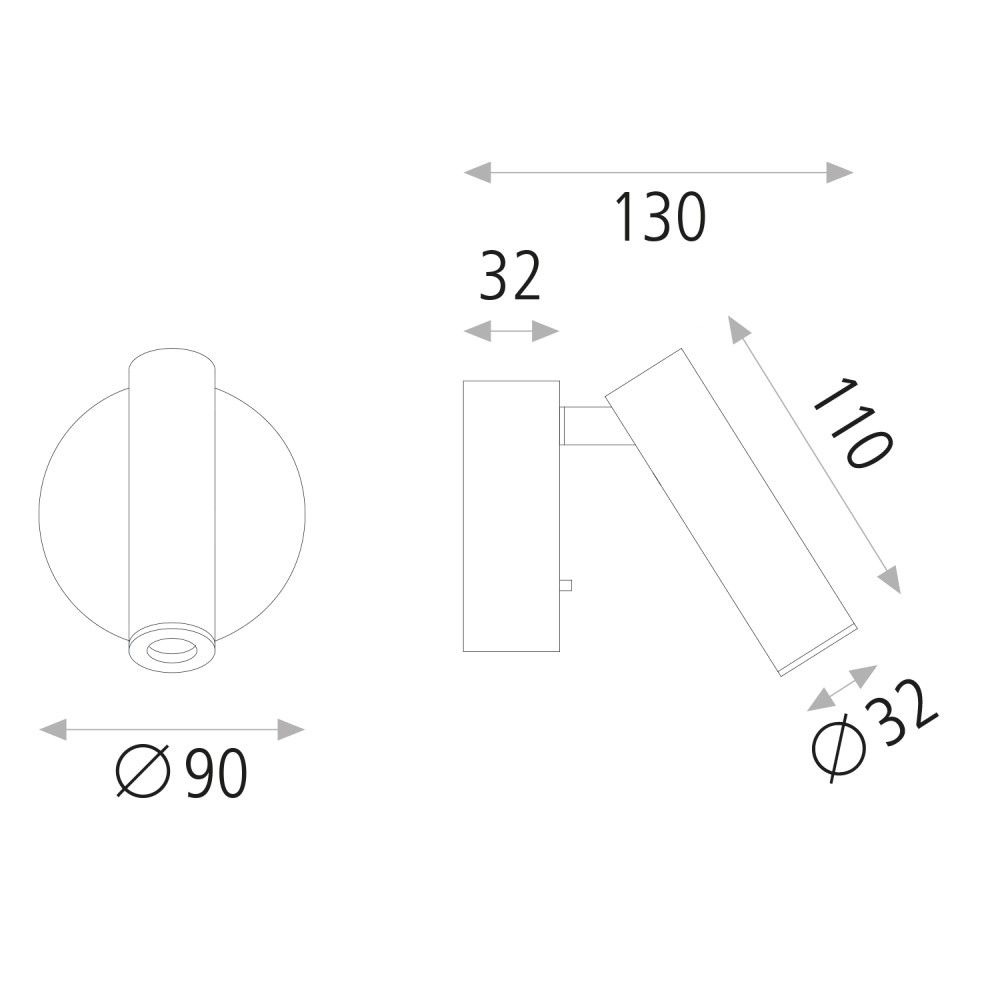 Wall lamp Nickel