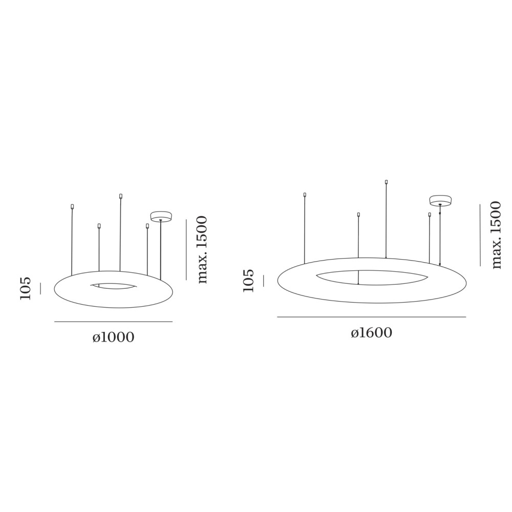 GIGANT CEILING SUSP 16.0 LED 4000K W