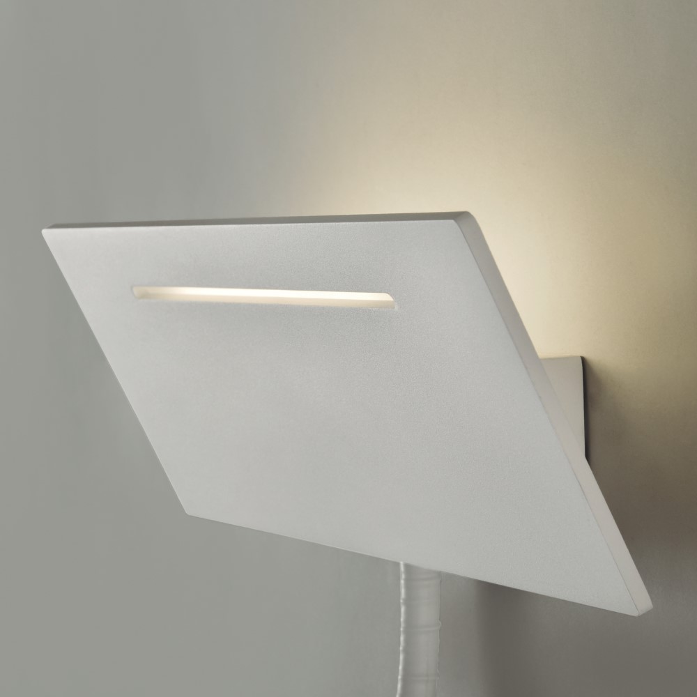 Ariel 16/3421-32 Wall Lamp Textured White, LED 1x8W 3000K 840lm +  LED 1x3W 3000K 315lm, CL.I, Integrated LED, Two switches, Adjustable