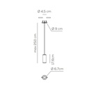 Urban Mini M Recessed Suspension Lamp