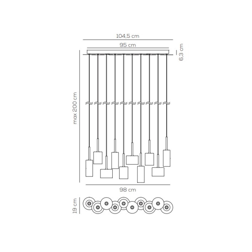 Spillray 10 Suspension Lamp