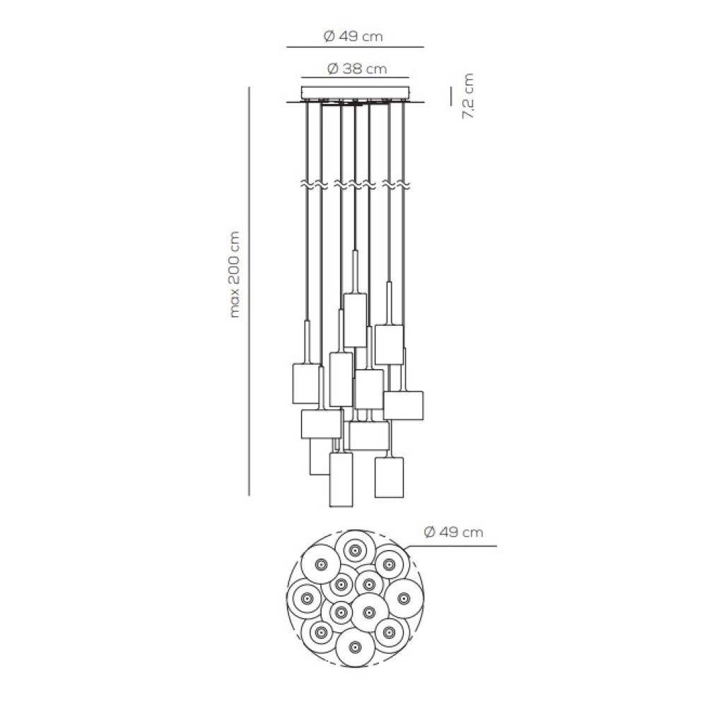 Spillray 12 Suspension Lamp