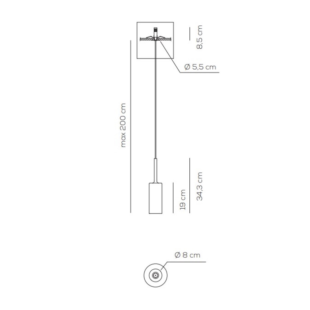 Spillray S Recessed Suspension Lamp