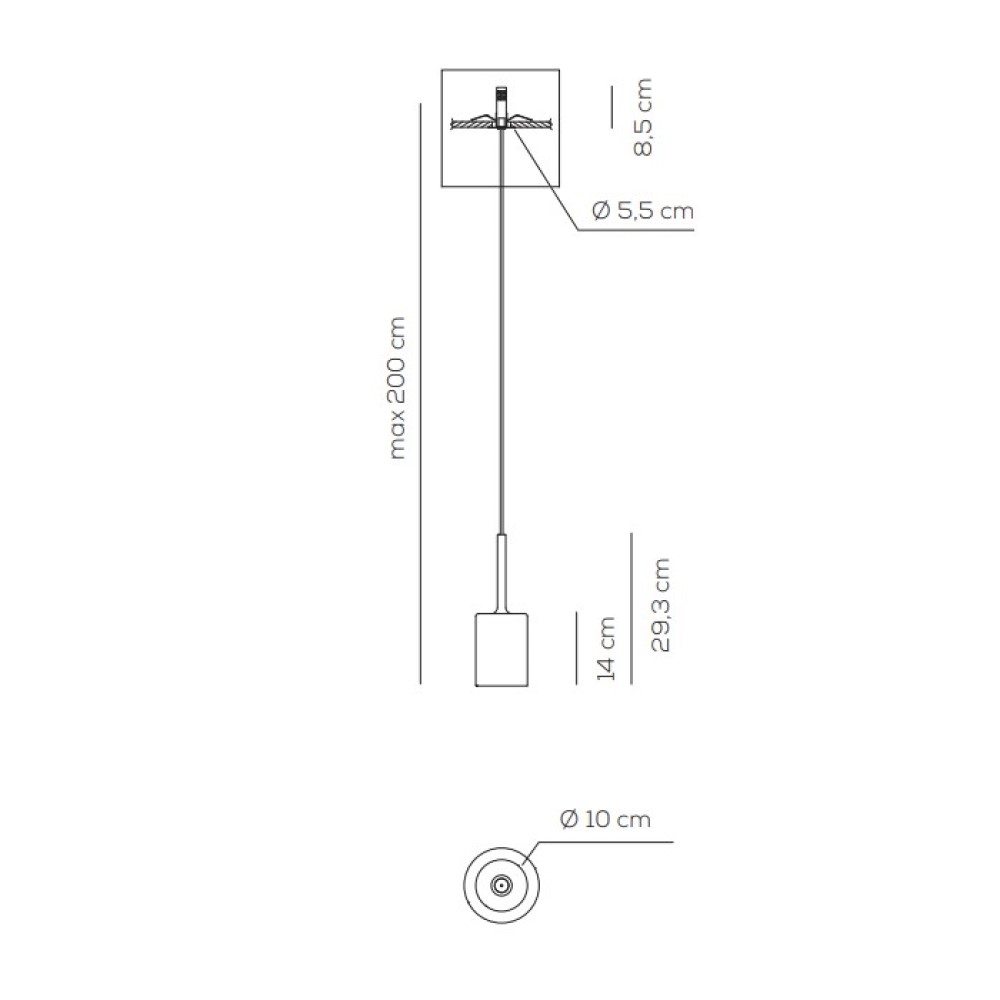 Spillray M Recessed Suspension Lamp