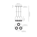 Fedora 3 Suspension Lamp