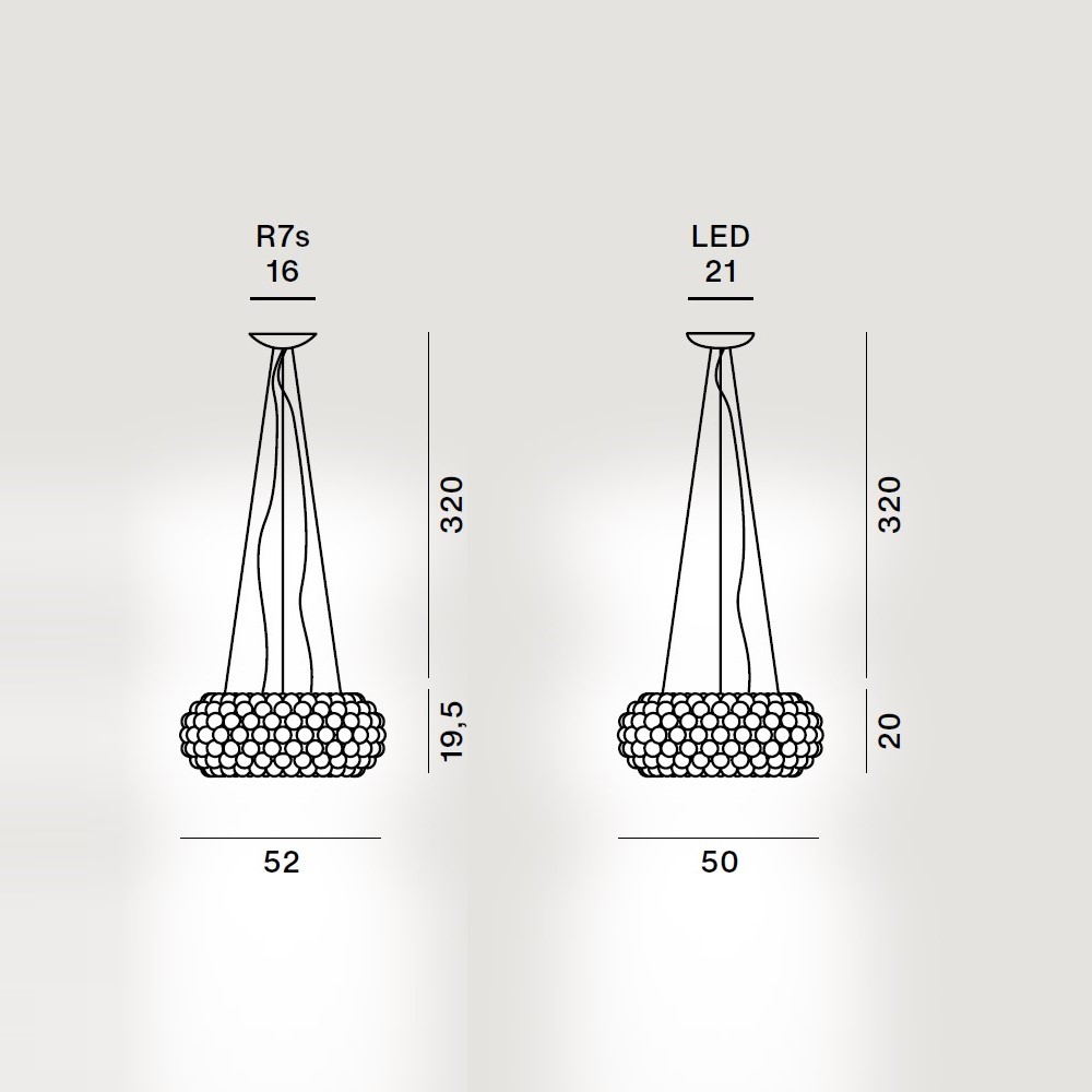 Caboche Plus Media LED Suspension Lamp