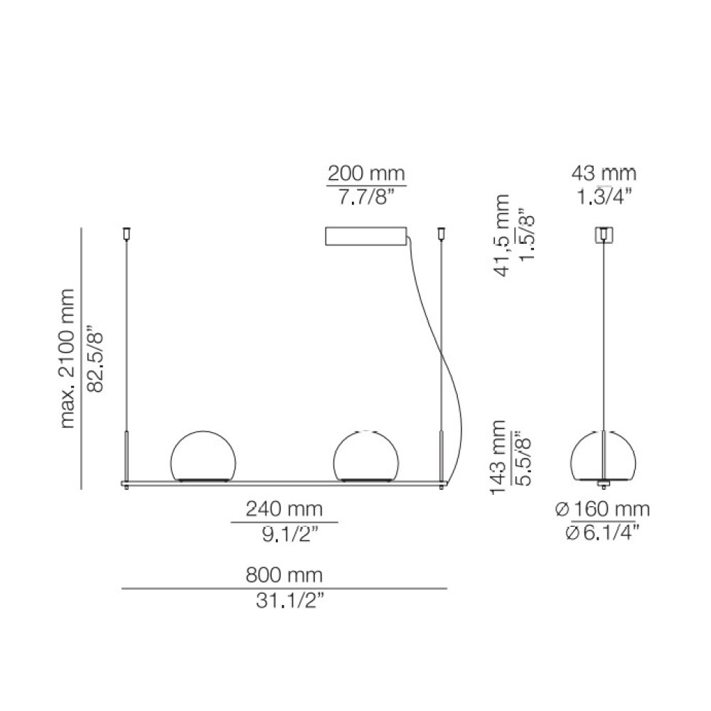 Circ T-3715S Suspension Lamp