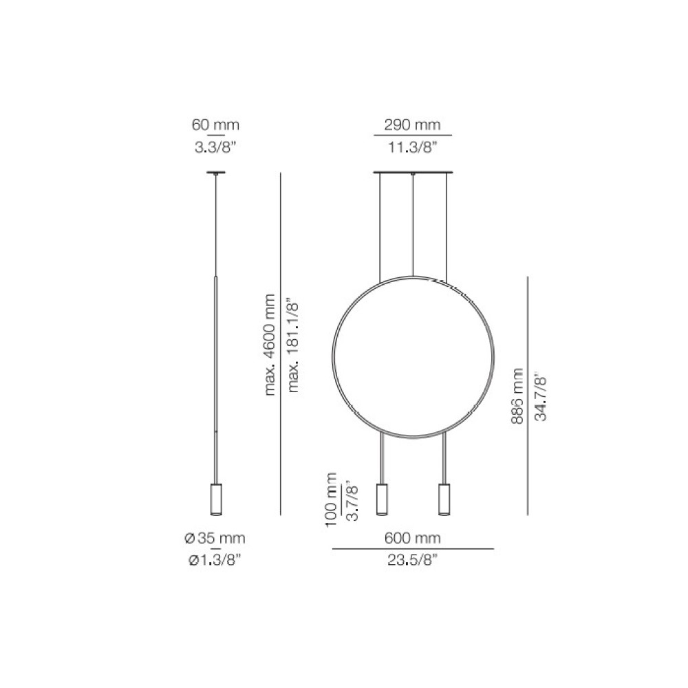 Revolta T-3636S Suspension Lamp