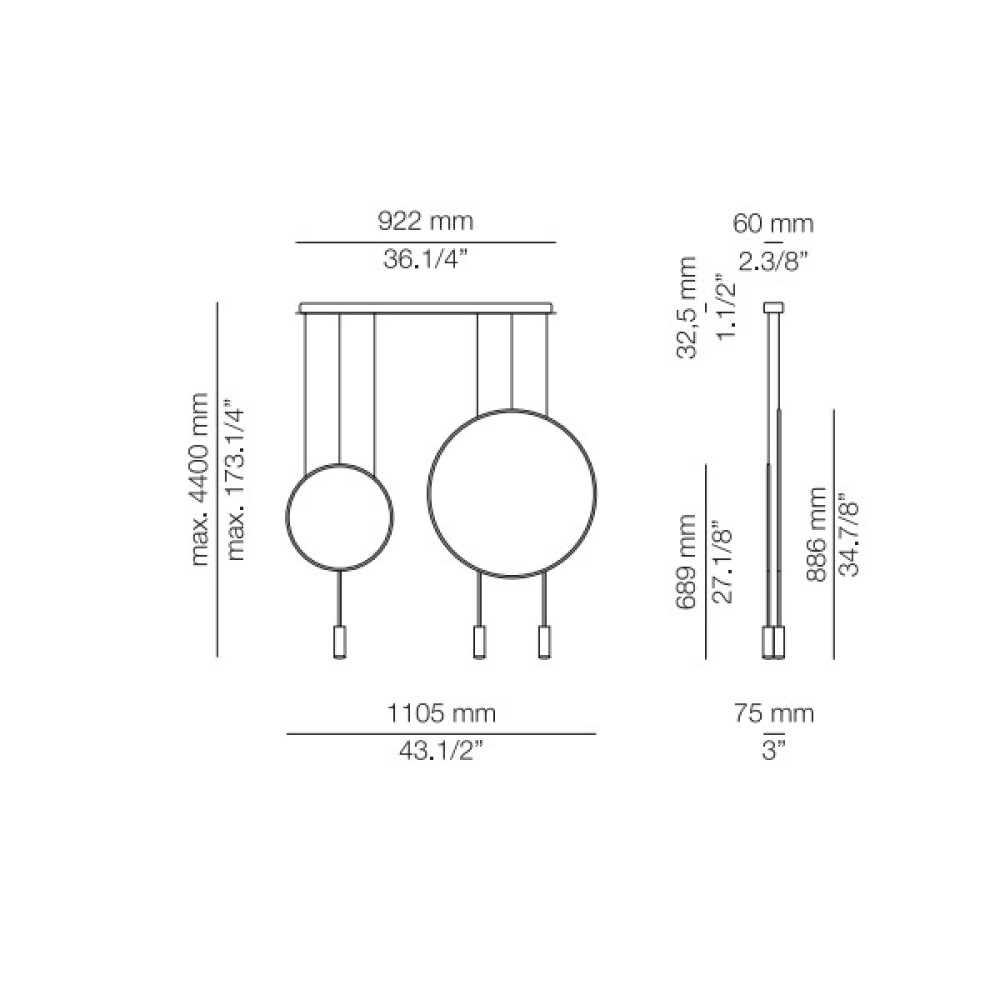 Revolta L92S.1S1D Suspension Lamp