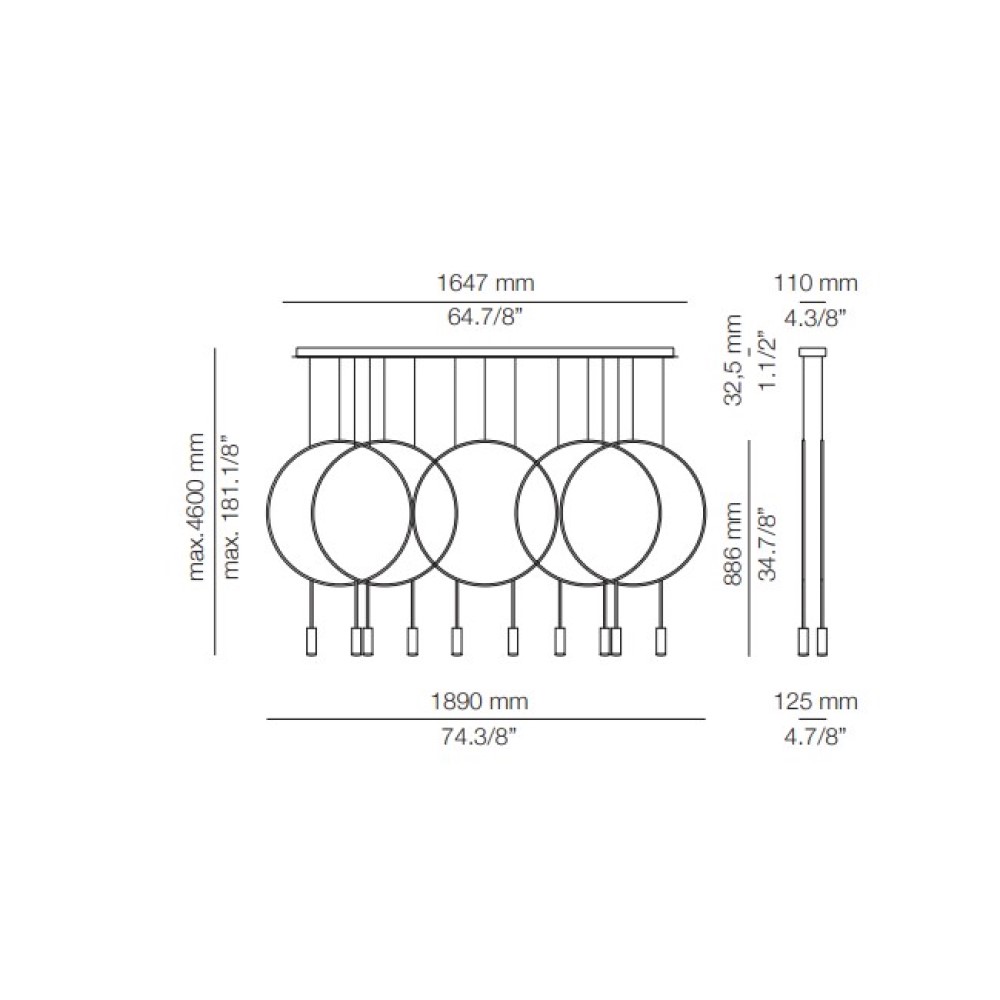 Revolta L165S.5D Suspension Lamp