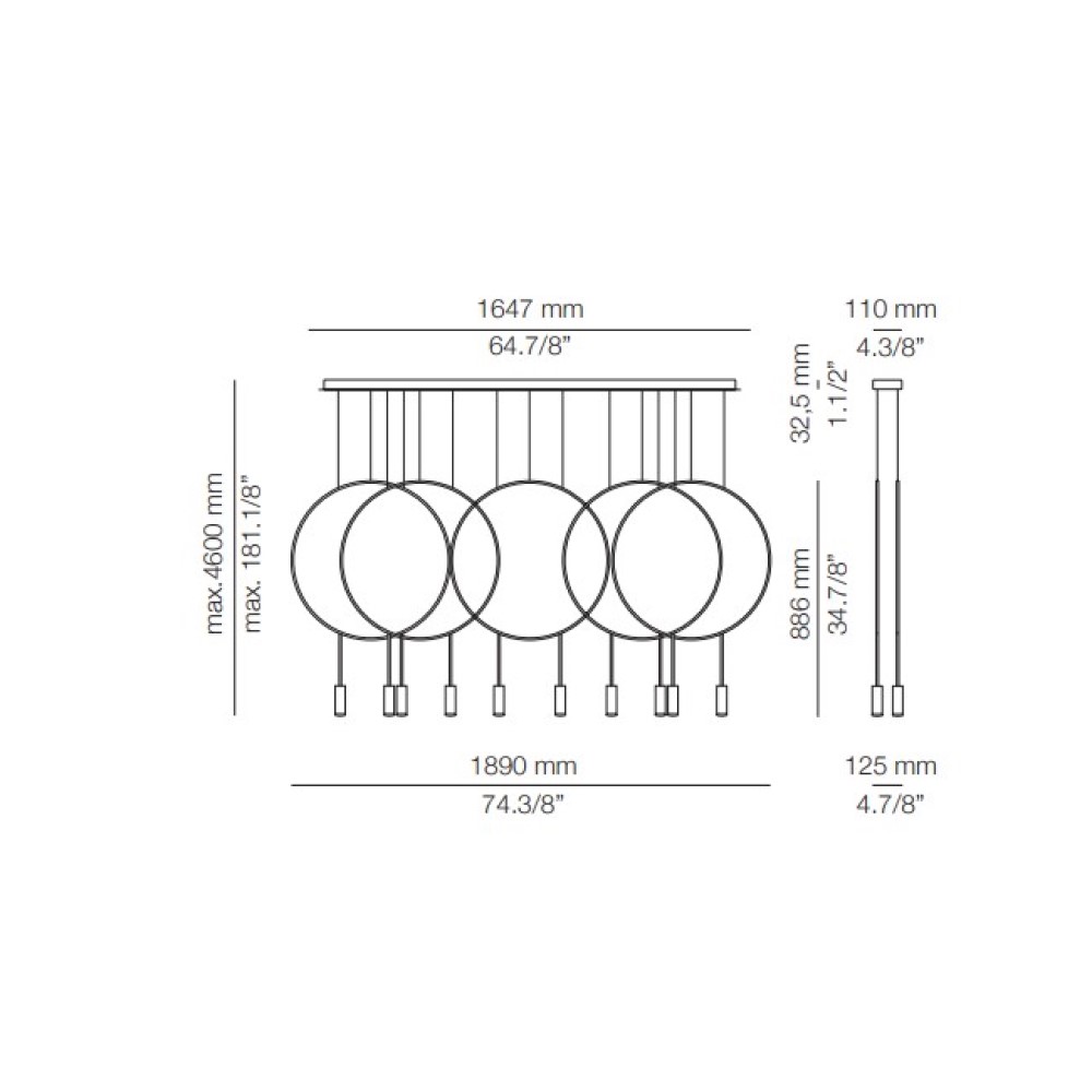 Revolta L165S.5D Suspension Lamp