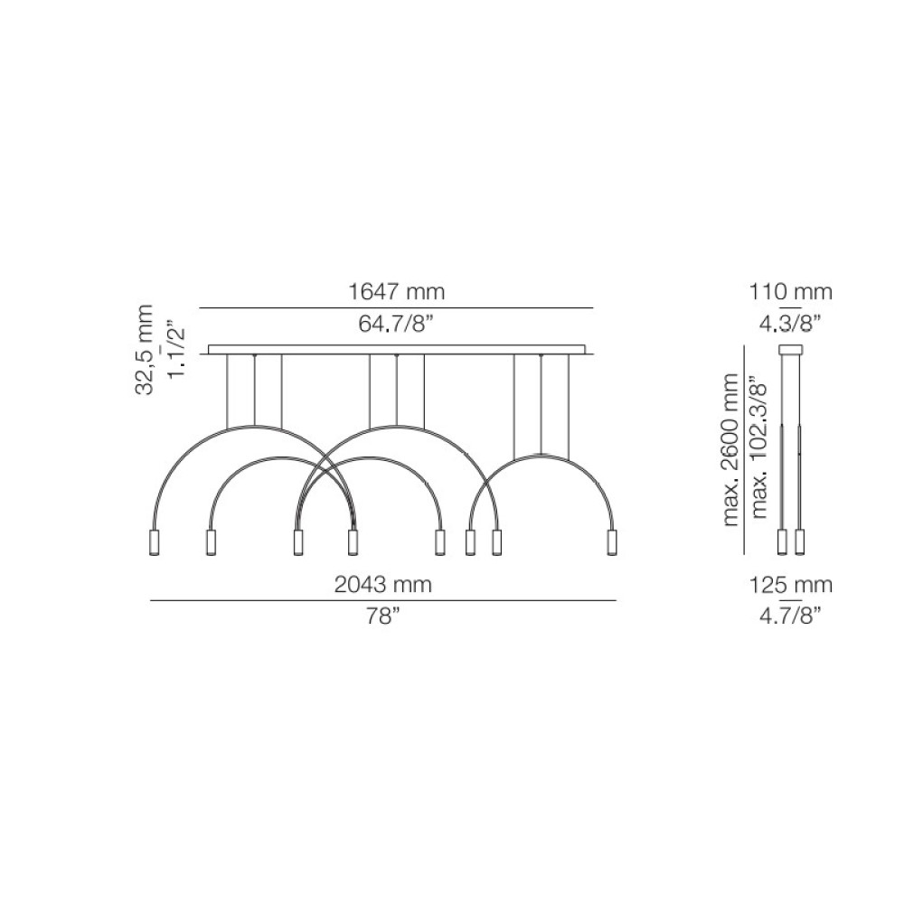 Volta L165S.1D2T Suspension Lamp