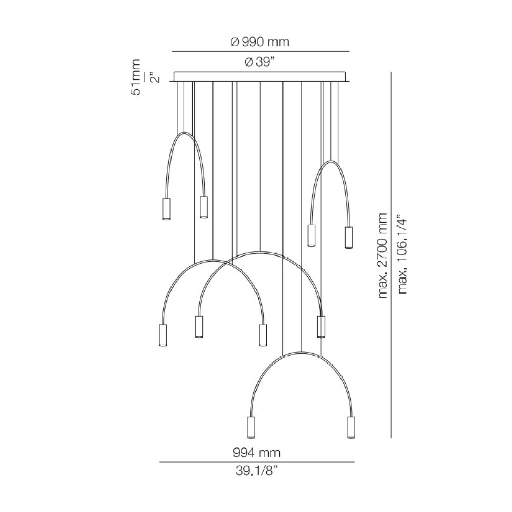 Volta R100S.5D Suspension Lamp