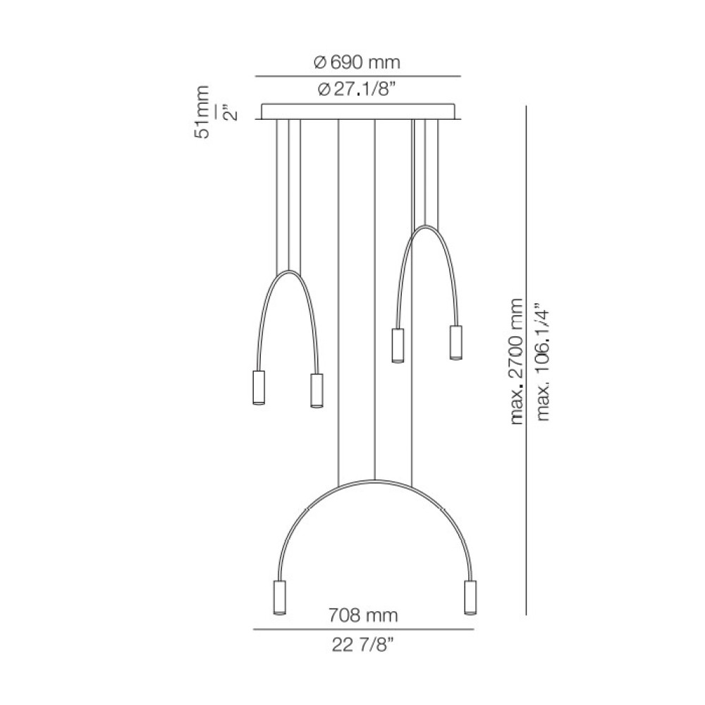 Volta R70S.3D Suspension Lamp