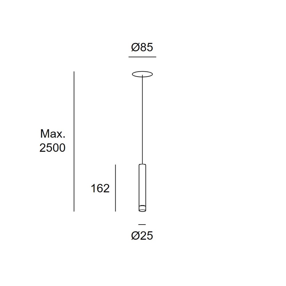 Candle XXS 1 Recessed Suspension Lamp