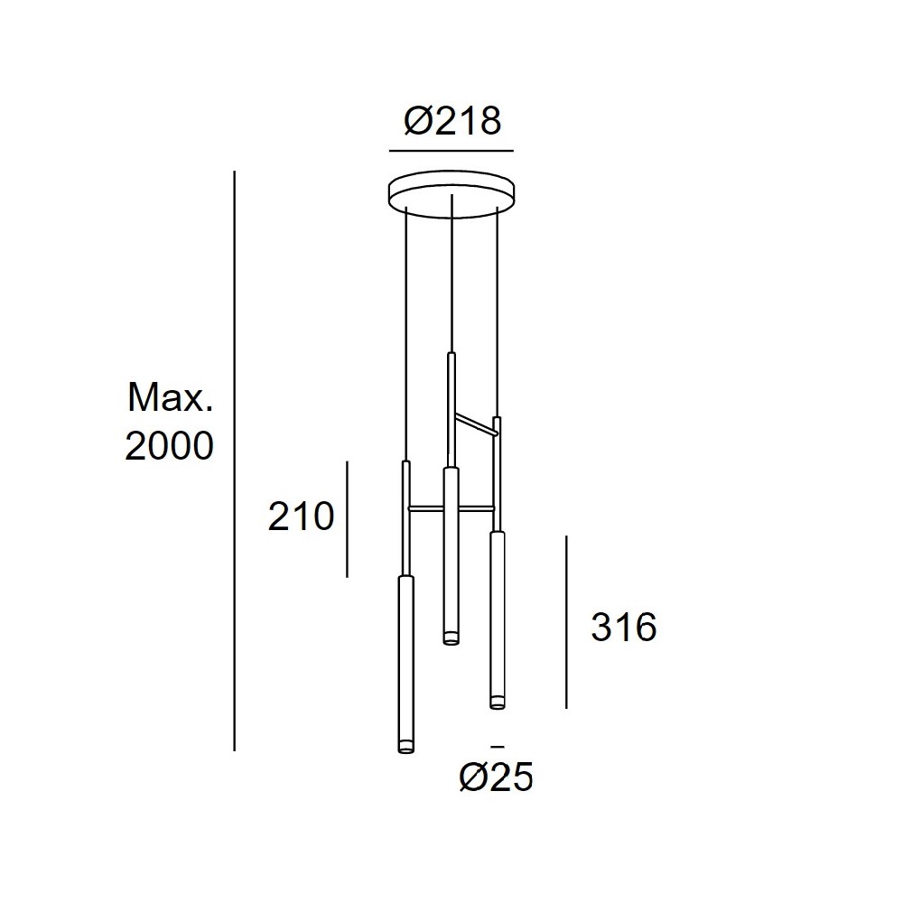 Candle 3 Suspension Lamp