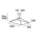 Tubs 1200mm Suspension Lamp