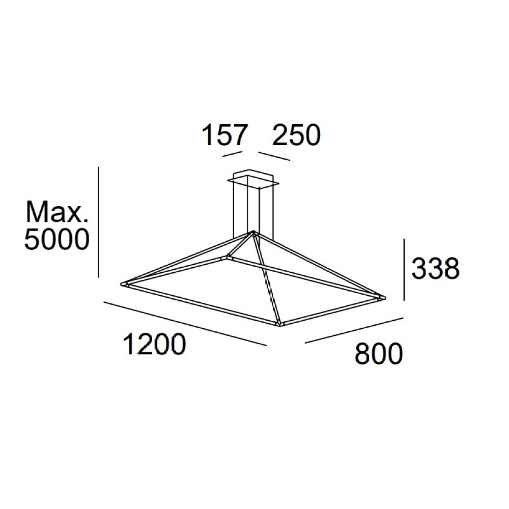 Tubs 1200mm Suspension Lamp