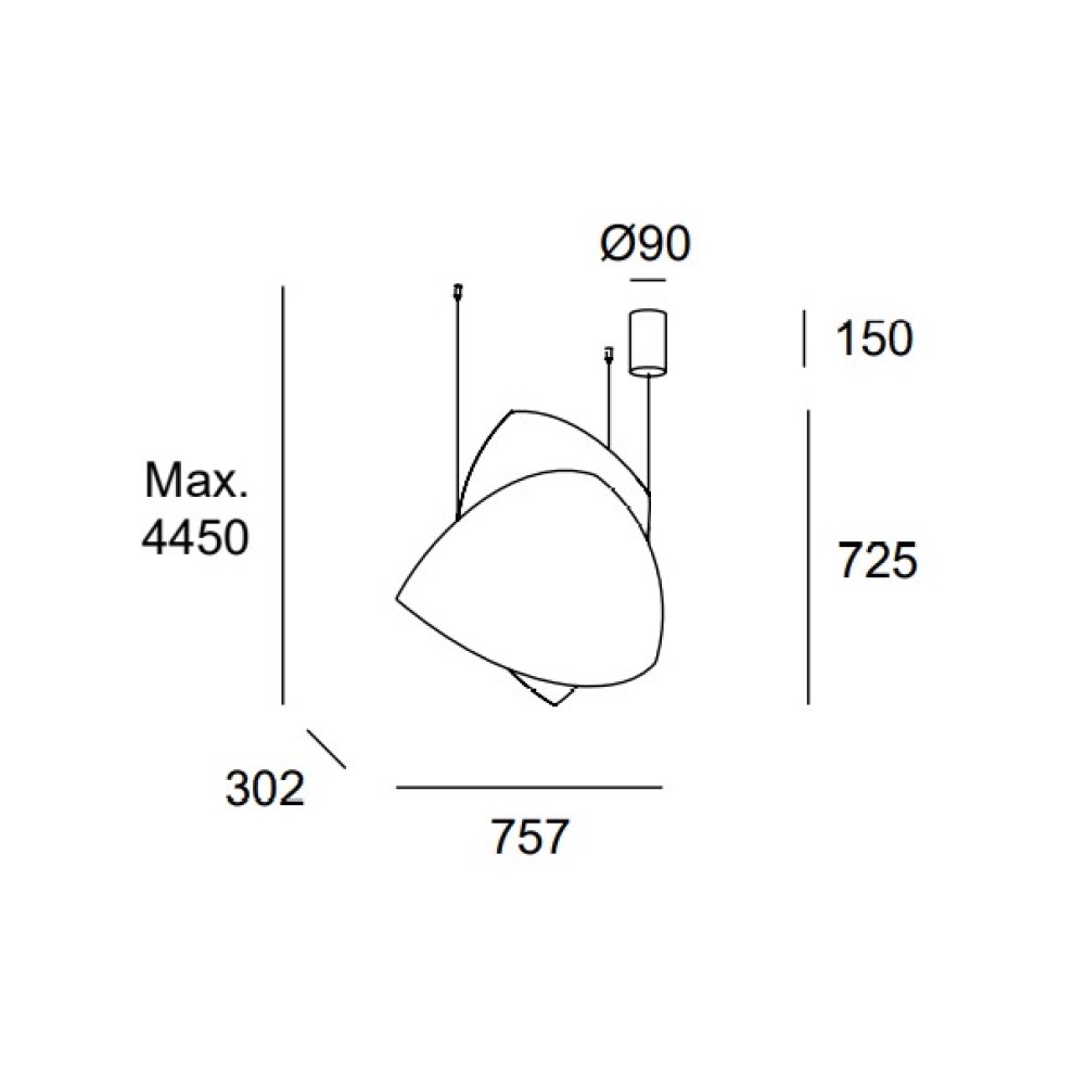 Voiles Suspension Lamp