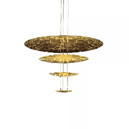 Macchina della Luce mod. A Suspension Lamp (Gold Color Leaf)