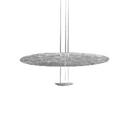 Macchina della Luce mod. B Suspension Lamp (Silver Color Leaf)