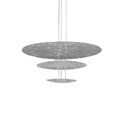 Macchina della Luce mod. I. Suspension Lamp (Silver Color Leaf)