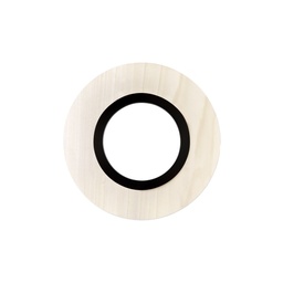 Lens Circular Wall Light (White Veener, Black)