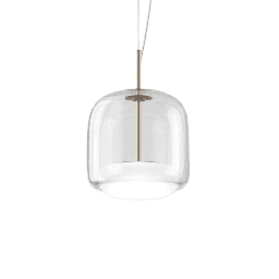 Jube Suspension Lamp (White Glass, Gold, 2700K - warm white, PHASE CUT)