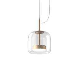 Jube Suspension Lamp (White Glass, Gold, Ø18cm, 2700K - warm white, 0-10V / PUSH)