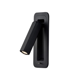 Boheme Recessed Wall Light with switch (Black)