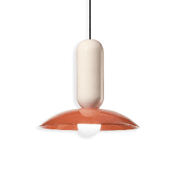 Pau Suspension Lamp (Crema / Arancio Poke)