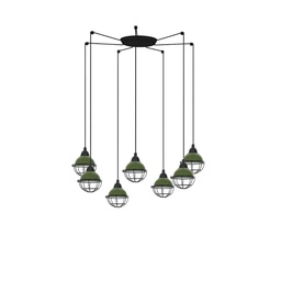Claire 7 Suspension Lamp (Olive green)