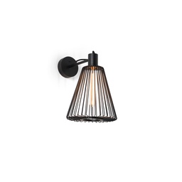 Wiro 1.0 Cone Wall Light (Black, Without switch)