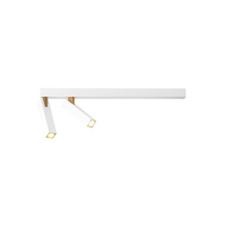 Mick 2.0 Ceiling and Wall Light (White/Gold, 2700K - warm white)