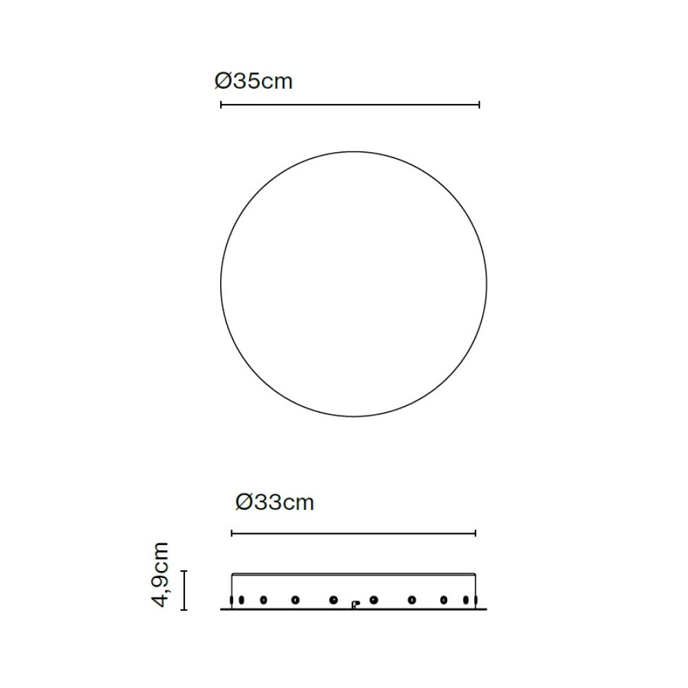 Marset Circular Canopy 100W Black 19 Entry Points | lightingonline.eu