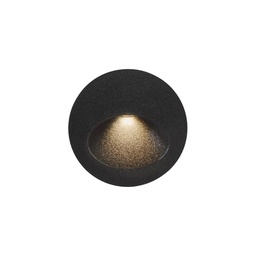 Bat Round Oval Outdoor Recessed Wall Light (Dark Grey, 2700K - warm white)